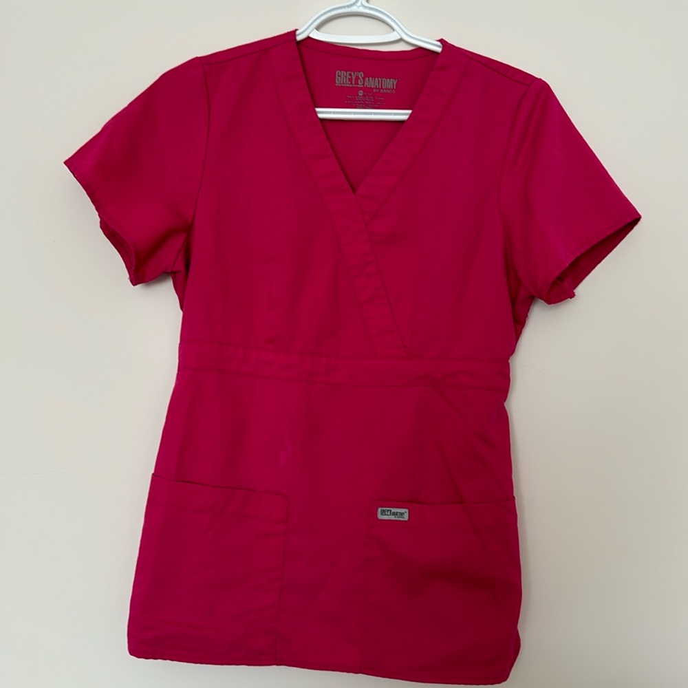 Greys anatomy pink scrub set